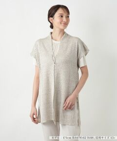 Leilian PLUS HOUSE / レリアンプラスハウス テーラードジャケット | 【店舗人気】ラメニットベスト【CINZIA CALDI】