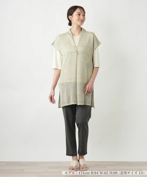 Leilian PLUS HOUSE / レリアンプラスハウス テーラードジャケット | 【店舗人気】ラメニットベスト【CINZIA CALDI】 | 詳細7