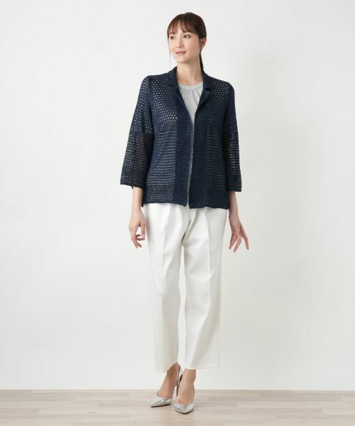 Leilian PLUS HOUSE / レリアンプラスハウス カーディガン・ボレロ | 【店舗人気】ラメニットカーディガン【CINZIA CALDI】 | 詳細1