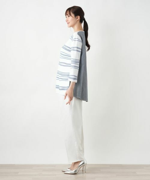 Leilian PLUS HOUSE / レリアンプラスハウス ニット・セーター | 【店舗人気】異素材切替ニット【CINZIA CALDI】 | 詳細2