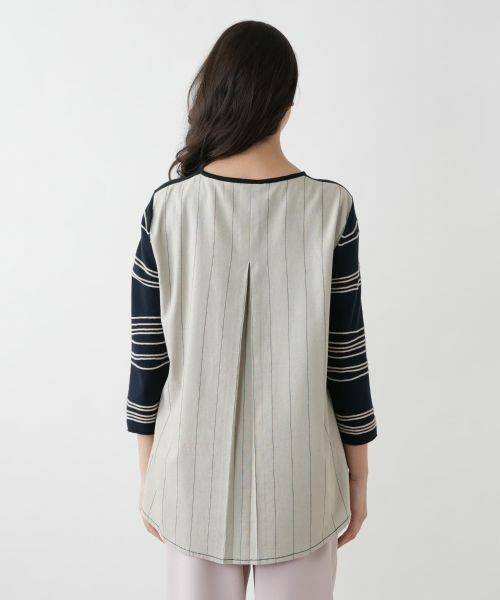 Leilian PLUS HOUSE / レリアンプラスハウス ニット・セーター | 【店舗人気】異素材切替ニット【CINZIA CALDI】 | 詳細9