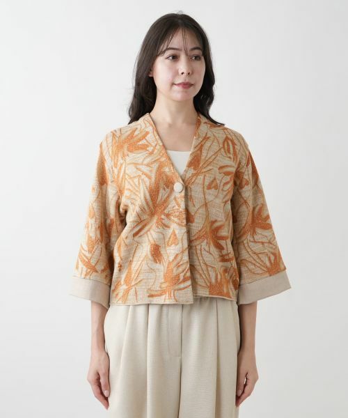 Leilian PLUS HOUSE / レリアンプラスハウス テーラードジャケット | ボタニカル柄ジャケット【CINZIA CALDI】 | 詳細7