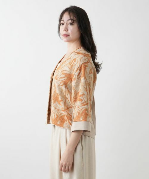 Leilian PLUS HOUSE / レリアンプラスハウス テーラードジャケット | ボタニカル柄ジャケット【CINZIA CALDI】 | 詳細8