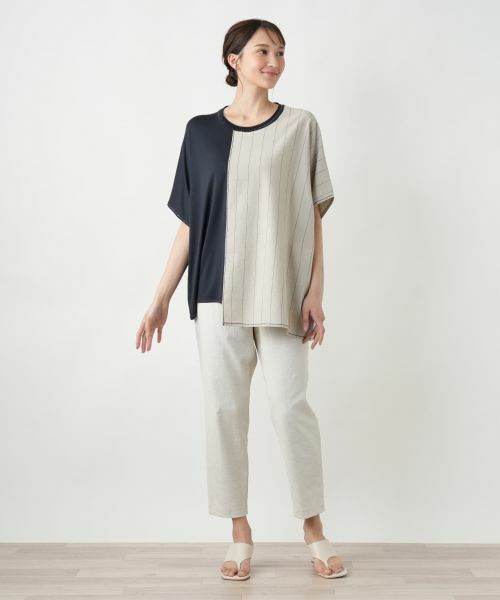 Leilian PLUS HOUSE / レリアンプラスハウス シャツ・ブラウス | ラップ風切替ブラウス【CINZIA CALDI】 | 詳細12