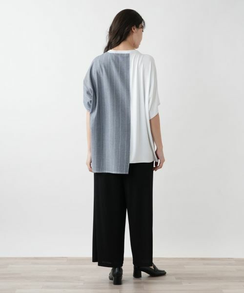 Leilian PLUS HOUSE / レリアンプラスハウス シャツ・ブラウス | ラップ風切替ブラウス【CINZIA CALDI】 | 詳細3