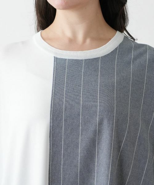 Leilian PLUS HOUSE / レリアンプラスハウス シャツ・ブラウス | ラップ風切替ブラウス【CINZIA CALDI】 | 詳細7