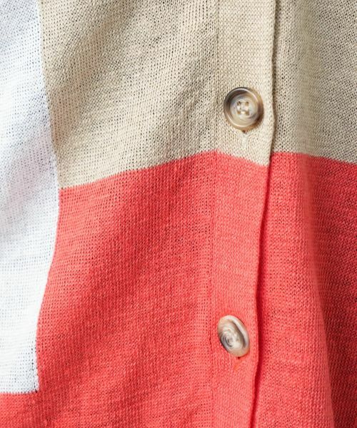 Leilian PLUS HOUSE / レリアンプラスハウス カーディガン・ボレロ | カラーブロックカーディガン【HAND】 | 詳細11