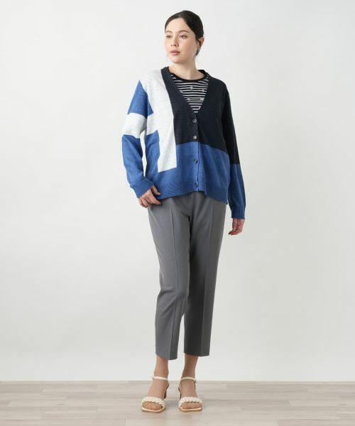 Leilian PLUS HOUSE / レリアンプラスハウス カーディガン・ボレロ | カラーブロックカーディガン【HAND】 | 詳細12