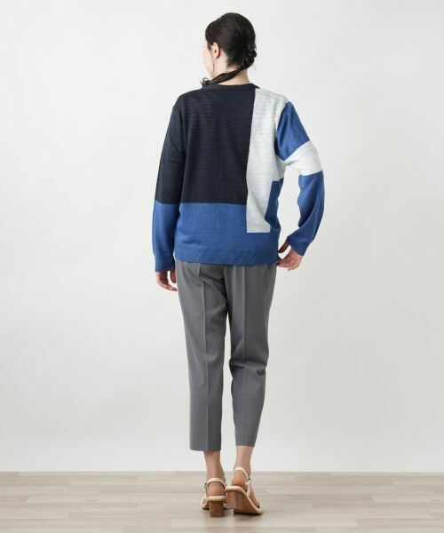 Leilian PLUS HOUSE / レリアンプラスハウス カーディガン・ボレロ | カラーブロックカーディガン【HAND】 | 詳細14
