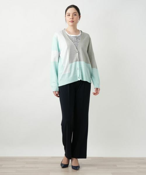 Leilian PLUS HOUSE / レリアンプラスハウス カーディガン・ボレロ | カラーブロックカーディガン【HAND】 | 詳細15
