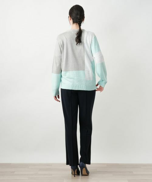 Leilian PLUS HOUSE / レリアンプラスハウス カーディガン・ボレロ | カラーブロックカーディガン【HAND】 | 詳細17