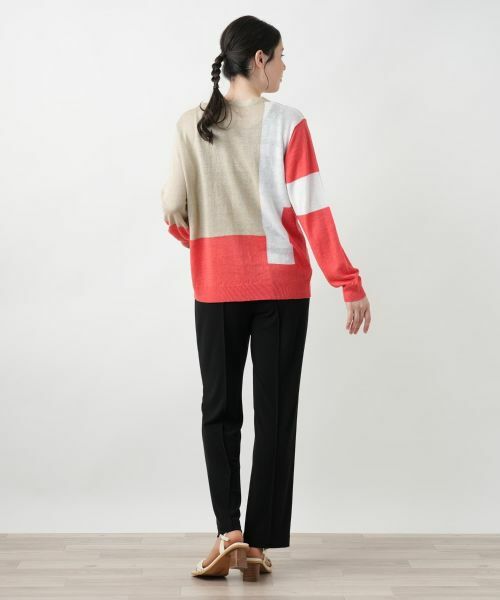 Leilian PLUS HOUSE / レリアンプラスハウス カーディガン・ボレロ | カラーブロックカーディガン【HAND】 | 詳細3