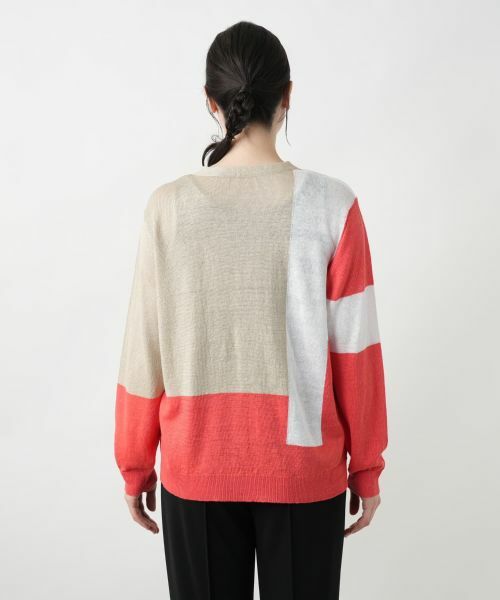 Leilian PLUS HOUSE / レリアンプラスハウス カーディガン・ボレロ | カラーブロックカーディガン【HAND】 | 詳細6