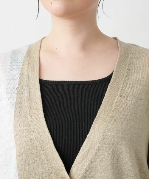 Leilian PLUS HOUSE / レリアンプラスハウス カーディガン・ボレロ | カラーブロックカーディガン【HAND】 | 詳細7