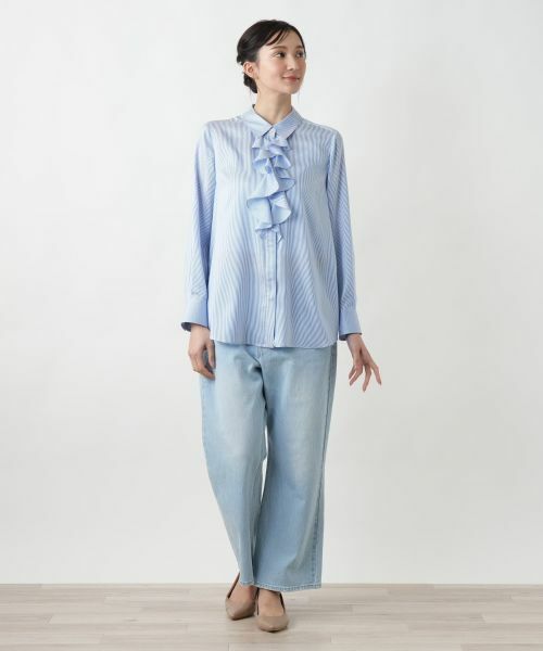 Leilian PLUS HOUSE / レリアンプラスハウス シャツ・ブラウス | フリルデザインブラウス | 詳細1