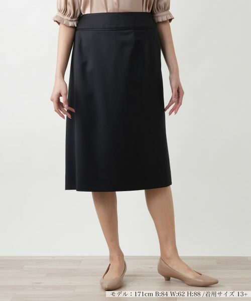 Leilian PLUS HOUSE/レリアンプラスハウス 【店舗人気】タイトミディスカート ネイビー 17+ Leilian PLUS HOUSE/レリアンプラスハウス 【店舗人気】タイトミディスカート ネイビー 17+