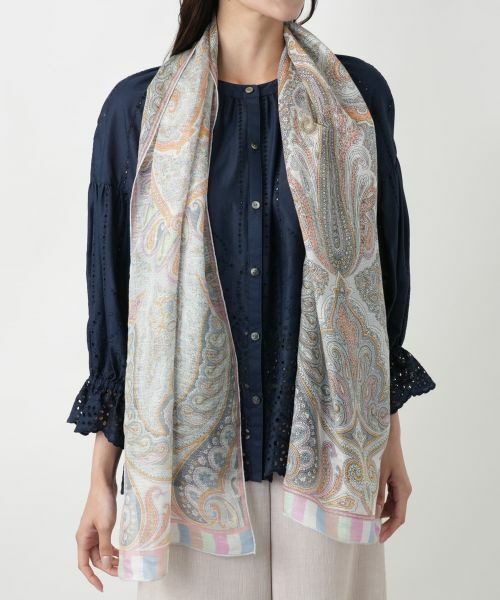 Leilian PLUS HOUSE / レリアンプラスハウス マフラー・ショール・スヌード・ストール | プリントストール【BINDA】 | 詳細3