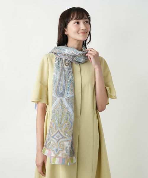 Leilian PLUS HOUSE / レリアンプラスハウス マフラー・ショール・スヌード・ストール | プリントストール【BINDA】 | 詳細4