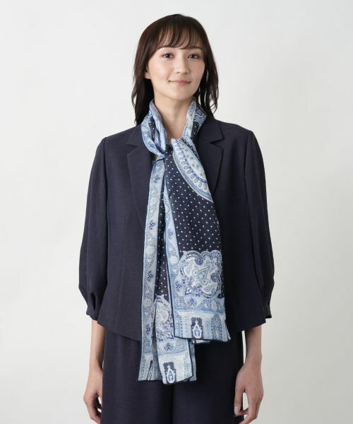 Leilian PLUS HOUSE / レリアンプラスハウス マフラー・ショール・スヌード・ストール | プリントストール【BINDA】 | 詳細2