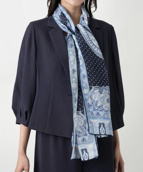 Leilian PLUS HOUSE / レリアンプラスハウス マフラー・ショール・スヌード・ストール | プリントストール【BINDA】 | 詳細3