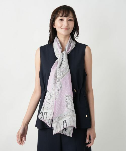 Leilian PLUS HOUSE / レリアンプラスハウス マフラー・ショール・スヌード・ストール | プリントストール【BINDA】 | 詳細4