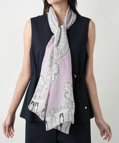 Leilian PLUS HOUSE / レリアンプラスハウス マフラー・ショール・スヌード・ストール | プリントストール【BINDA】 | 詳細5