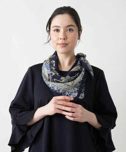 Leilian PLUS HOUSE / レリアンプラスハウス バンダナ・スカーフ | 【店舗人気】プリントスカーフ【RATTI】 | 詳細2