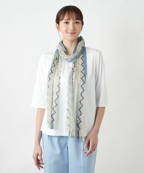 Leilian PLUS HOUSE / レリアンプラスハウス マフラー・ショール・スヌード・ストール | 柄ストール【FILATESS】 | 詳細2