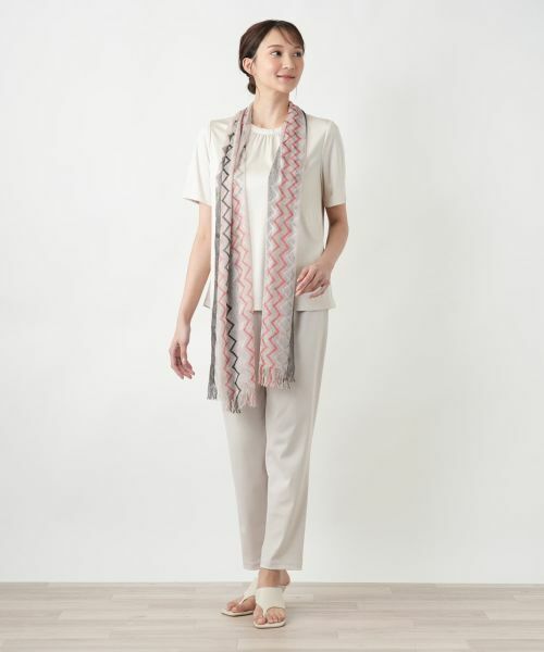 Leilian PLUS HOUSE / レリアンプラスハウス マフラー・ショール・スヌード・ストール | 柄ストール【FILATESS】 | 詳細4