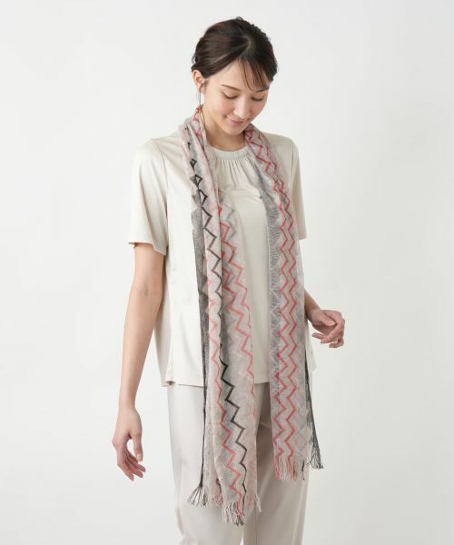 Leilian PLUS HOUSE / レリアンプラスハウス マフラー・ショール・スヌード・ストール | 柄ストール【FILATESS】 | 詳細5