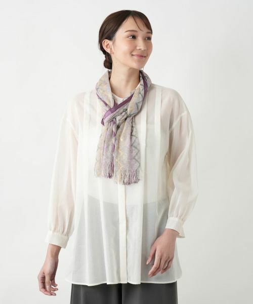 Leilian PLUS HOUSE / レリアンプラスハウス マフラー・ショール・スヌード・ストール | 柄ストール【FILATESS】 | 詳細6