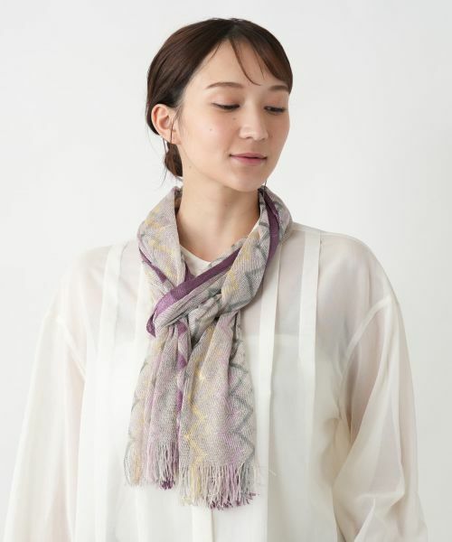 Leilian PLUS HOUSE / レリアンプラスハウス マフラー・ショール・スヌード・ストール | 柄ストール【FILATESS】 | 詳細7