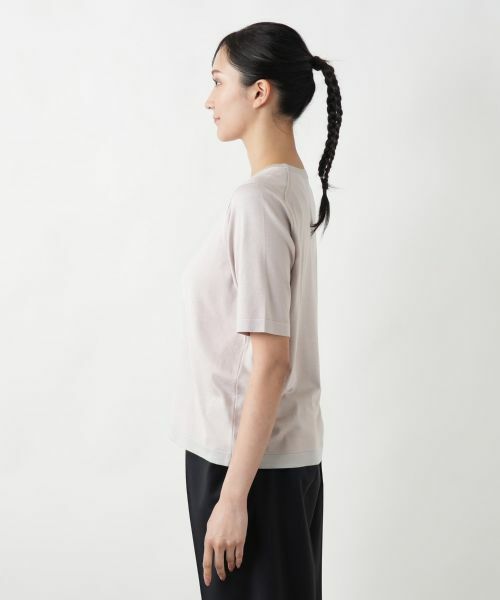 Leilian PLUS HOUSE / レリアンプラスハウス ニット・セーター | ライン配色半袖ニット | 詳細11