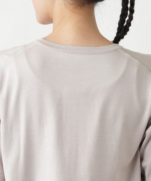 Leilian PLUS HOUSE / レリアンプラスハウス ニット・セーター | ライン配色半袖ニット | 詳細14