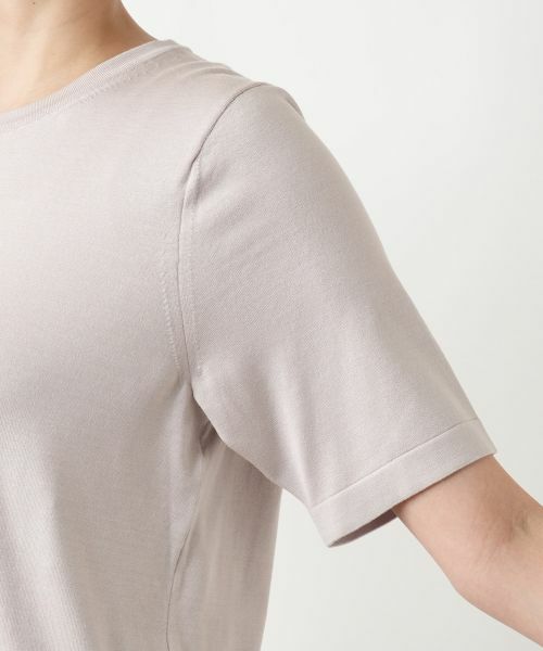 Leilian PLUS HOUSE / レリアンプラスハウス ニット・セーター | ライン配色半袖ニット | 詳細15