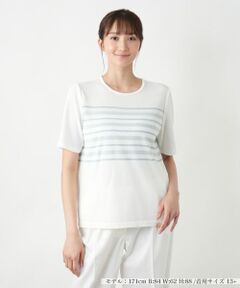 Leilian PLUS HOUSE / レリアンプラスハウス ニット・セーター | 【店舗人気】ラメボーダーニット【ROCHAS Premiere】