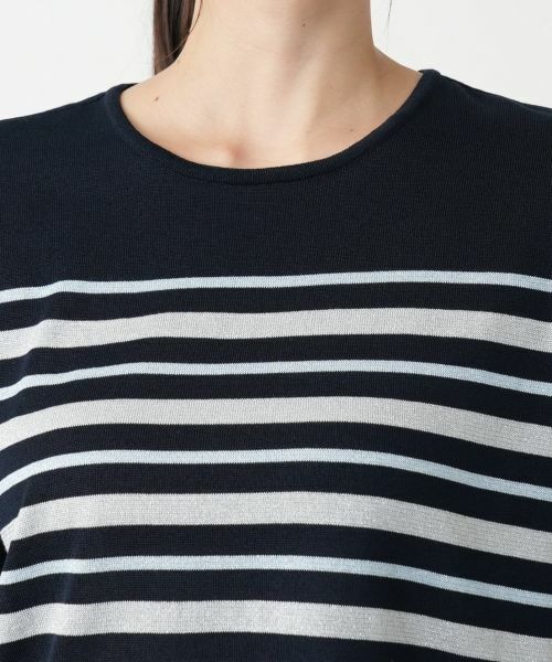 Leilian PLUS HOUSE / レリアンプラスハウス ニット・セーター | 【店舗人気】ラメボーダーニット【ROCHAS Premiere】 | 詳細10