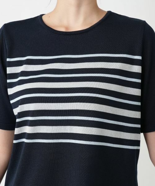 Leilian PLUS HOUSE / レリアンプラスハウス ニット・セーター | 【店舗人気】ラメボーダーニット【ROCHAS Premiere】 | 詳細14