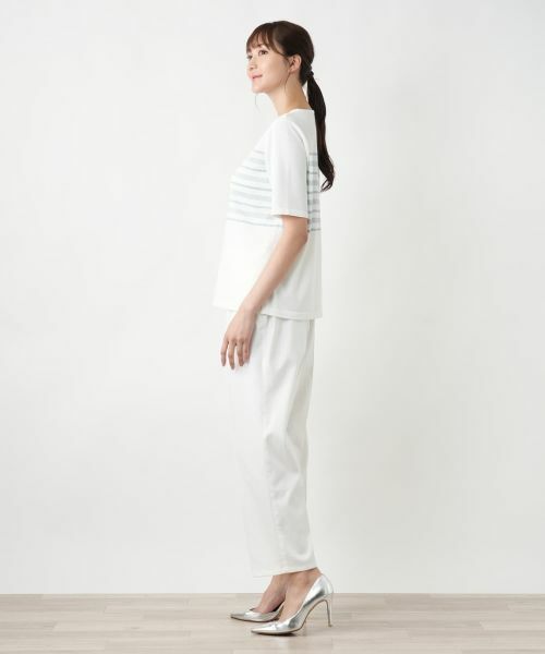 Leilian PLUS HOUSE / レリアンプラスハウス ニット・セーター | 【店舗人気】ラメボーダーニット【ROCHAS Premiere】 | 詳細2