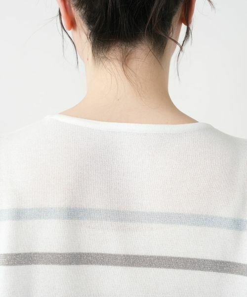 Leilian PLUS HOUSE / レリアンプラスハウス ニット・セーター | 【店舗人気】ラメマルチボーダーニット【ROCHAS Premiere】 | 詳細11