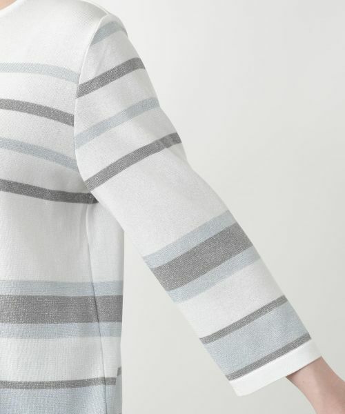 Leilian PLUS HOUSE / レリアンプラスハウス ニット・セーター | 【店舗人気】ラメマルチボーダーニット【ROCHAS Premiere】 | 詳細12