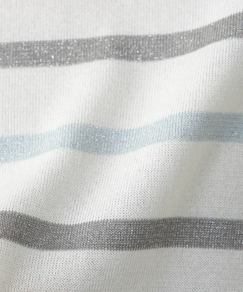 Leilian PLUS HOUSE / レリアンプラスハウス ニット・セーター | 【店舗人気】ラメマルチボーダーニット【ROCHAS Premiere】 | 詳細14