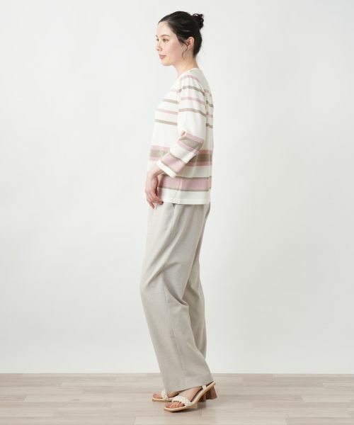 Leilian PLUS HOUSE / レリアンプラスハウス ニット・セーター | 【店舗人気】ラメマルチボーダーニット【ROCHAS Premiere】 | 詳細2