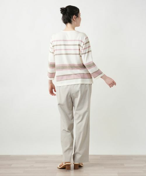 Leilian PLUS HOUSE / レリアンプラスハウス ニット・セーター | 【店舗人気】ラメマルチボーダーニット【ROCHAS Premiere】 | 詳細3