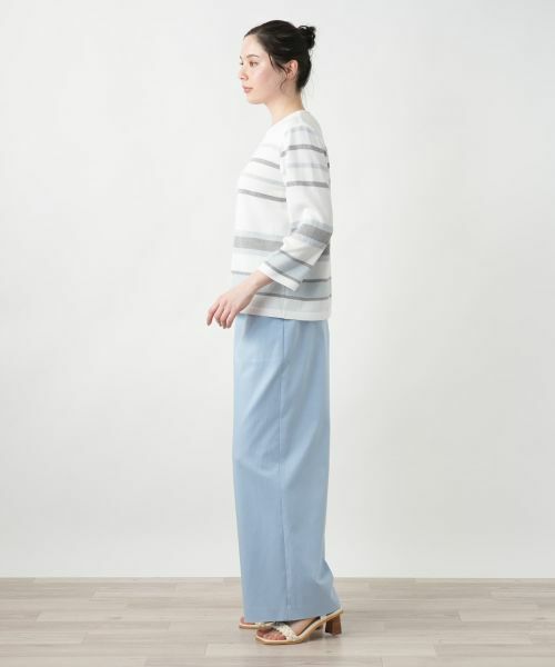 Leilian PLUS HOUSE / レリアンプラスハウス ニット・セーター | 【店舗人気】ラメマルチボーダーニット【ROCHAS Premiere】 | 詳細5