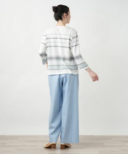 Leilian PLUS HOUSE / レリアンプラスハウス ニット・セーター | 【店舗人気】ラメマルチボーダーニット【ROCHAS Premiere】 | 詳細6