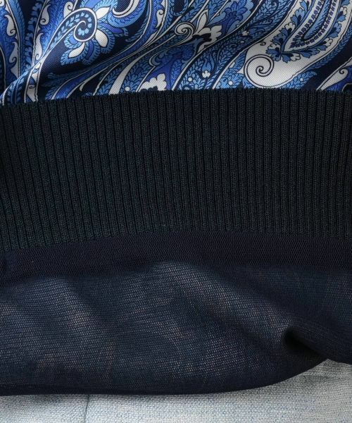 Leilian PLUS HOUSE / レリアンプラスハウス ニット・セーター | 【店舗人気】ペイズリー切替クルーネックニット【ROCHAS Premiere】【RATTI】 | 詳細12