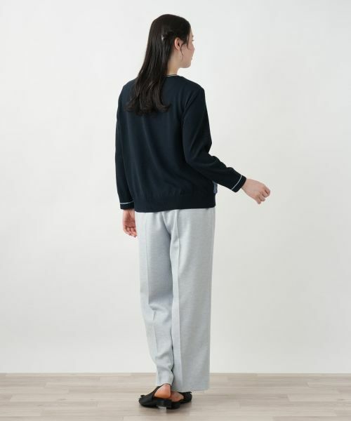 Leilian PLUS HOUSE / レリアンプラスハウス ニット・セーター | 【店舗人気】ペイズリー切替クルーネックニット【ROCHAS Premiere】【RATTI】 | 詳細3