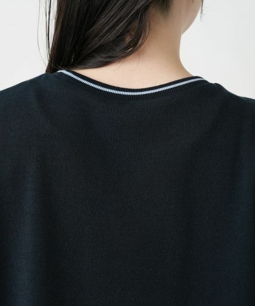 Leilian PLUS HOUSE / レリアンプラスハウス ニット・セーター | 【店舗人気】ペイズリー切替クルーネックニット【ROCHAS Premiere】【RATTI】 | 詳細8