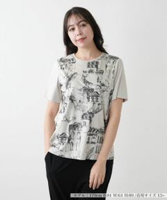 Leilian PLUS HOUSE / レリアンプラスハウス Tシャツ | 【店舗人気】プリントTシャツ【ROCHAS Premiere】